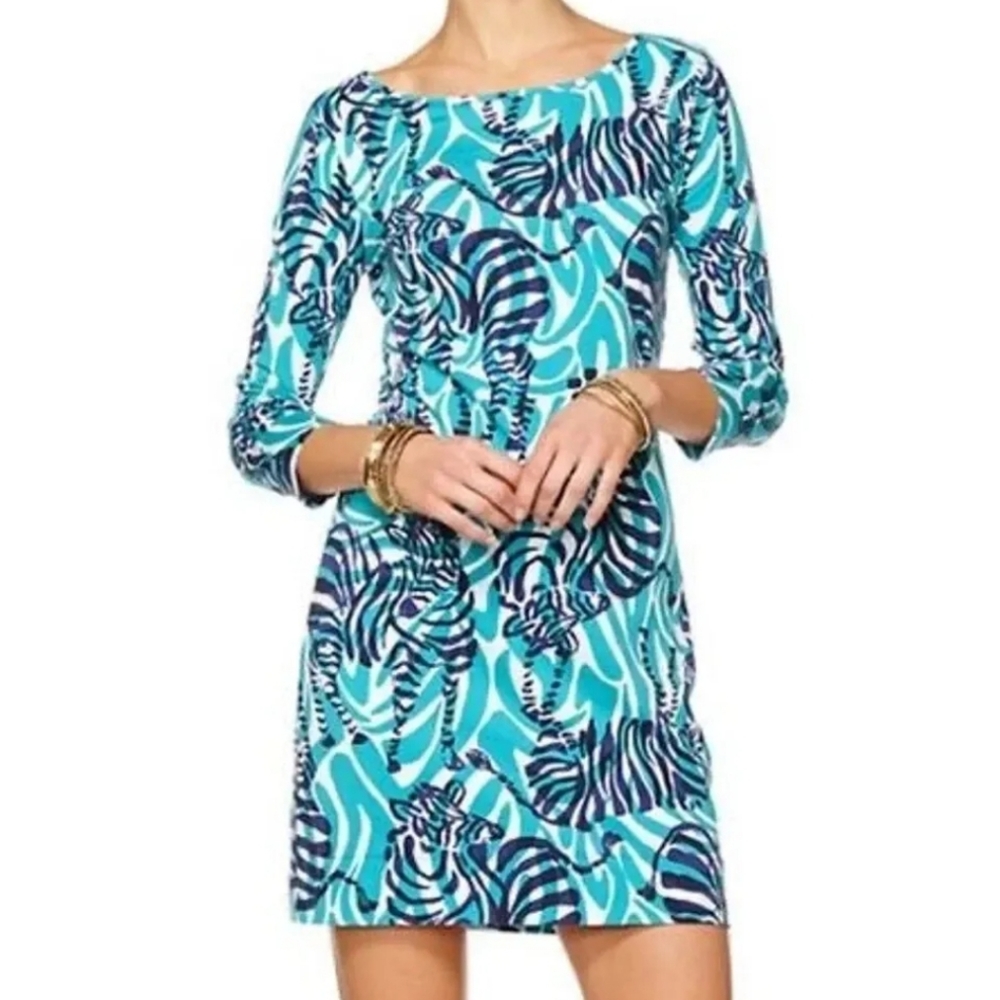 Lilly Pulitzer Marlowe Knit Dress XS I'm Game Zebra